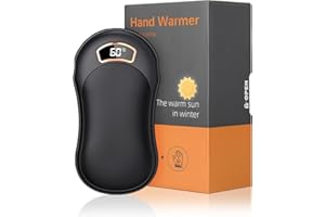 Jumkeet Hand Warmer Rechargeable, Power Bank 10000mAh, Electronic USB Pocket Heater, Portable Reusable Heat Therapy Warmer, Best Winter Gifts for Women Men, Outdoor Sports Home Office Usage