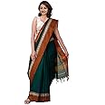 UNNATI SILKS Women Pure Handloom Narayanpet Cotton Saree with blouse piece and Tassels from the Weavers of Andhra Pradesh(UNM33759+Green+free size)