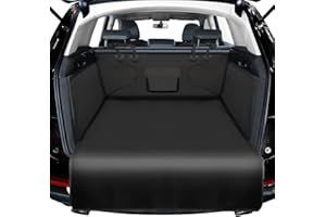 Lydonberg Dog Car Boot Liner Protector, Universal Nonslip Waterproof Pet Dog Back Seat Cover, Durable Washable Cargo Cover Mat Travel for Car Truck SUV (Black)