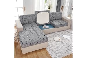 Elover Fundas de Cojín para Sofá Funda de Asiento de sofá - Funda de Asiento de Alta Elasticidad, Funda de Asiento de sofá de Sala de Estar Funda de Muebles Fondo elástico Antideslizante Suave