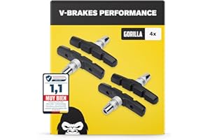 ALPHATRAIL V-Brake Zapatas Freno 2 Par 70mm Symmetric I para Shimano, Tektro, Avid, Sram, XLC etc I Alto Rendimiento I Durable & Ajuste V Pastillas de Freno Bicicleta