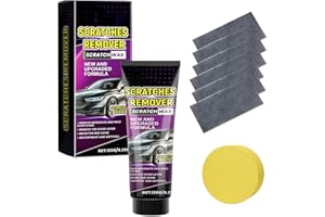 EHIOG Panno Nano Rimuovi Graffi Auto, Car Scratch Repair Paste, con 6x Panni Nano + Pasta Lucidante 120g, pasta di riparazione per veicoli,per Ripara Graffi,Macchie D'Acqua e Sporco Superficiale