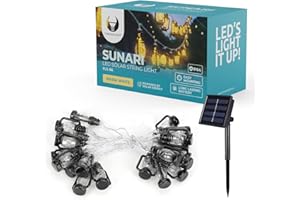 Forever SUNARI FLS-86 Guirlande lumineuse solaire à 30 LED, 600 mAh Li-Ion, 6,5 m, étanche, guirlande lumineuse solaire pour décoration de Noël, Halloween
