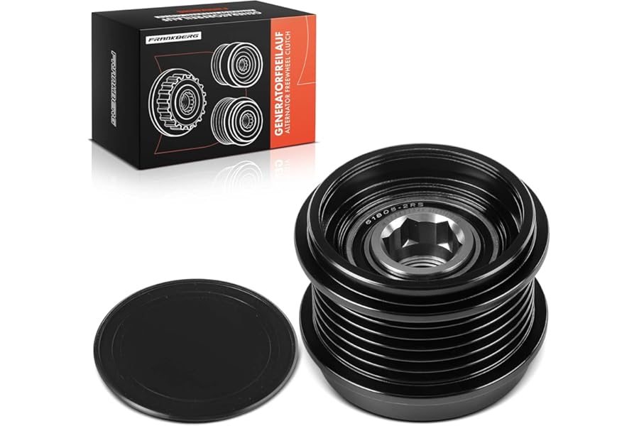 Frankberg Alternator Freewheel Clutch Pulley with 6 grooves Compatible with Focus IV K.u.g.a II III Mondeo V Tourneo Connect Galaxy MK III Galaxy Ecosport Replace# 1883806