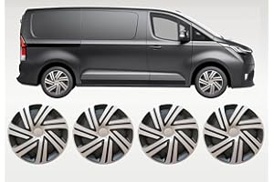 Darfox 16 Inch Wheel Trims Set of 4 – Fits Vauxhall Vivaro, Renault Trafic, Citroen Dispatch, Peugeot Expert, Fiat Talento – Hubcaps for Steel Wheels – ABS with Metal Ring (MLs)