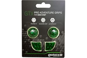 Gioteck GTX Xbox Thumb Grips/Silicone Caps - Non-Slip, Aiming Aid for Xbox Controller - Green