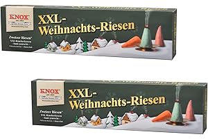 KNOX XXL 2er Set Räucherkerzen - Weihnachtsriesen mit Räucherschale - Menge: 10 Stück - Made in Germany