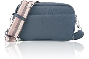 GOLDNICE Crossbody Bag for Women, PU Leather Camera Handbag Ladies Messager Cross-Body, Small Shoulder bag with Adjustable and Removable Wide Strap, Black, Beige, Cream White, Khaki, Grey