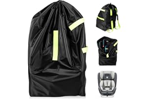 LEKEFETO Sac de transport pour siège enfant : Sac de transport imperméable pour poussette Tissu Oxford, sac de siège enfant pour siège auto bébé, sac de voyage portable en soute, sac de siège auto pour pousset