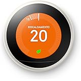Google Nest Learning Thermostat 3rd Generation Bianco, Si Controlla Direttamente dallo Smartphone e Ti Aiuta a Risparmiare En