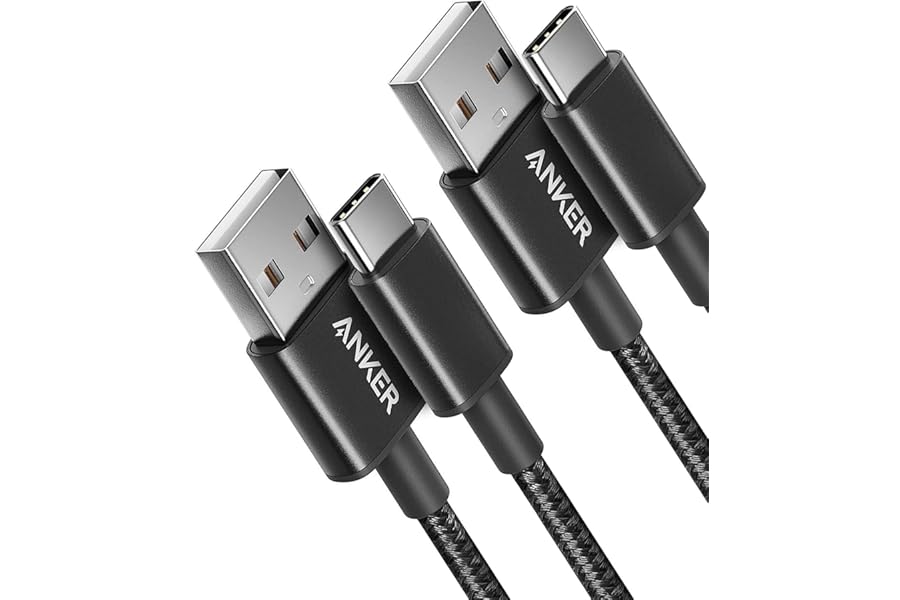 Anker USB C Charger Cable, 2-Pack 3 ft (0.9 m) USB to USB C Cable, USB A to USB C Braided Phone Charger Cable for iPhone 17/16/15, iPad Pro, Samsung Galaxy, MacBook Pro,and More