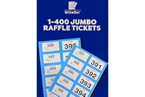 YLAB - Boletos de rifa - Jumbo Extra Grande - 1-400 boletos de guardarropa (Azul)