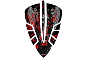 BIKE-label Adesivo per serbatoio 3D per moto, Morte Cranio, colore nero rosso X503700VA