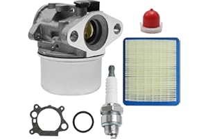 JUUDDENPARTS 799868 Carburetor Kit with Air Filter Spark Plug Gasket Primer Bulb Replacement for BS Lawn Mower 497314 497347 497586 498170 498254 498255 498966 698444