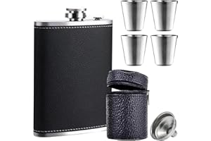 ENIYOU Petacas De Alcohol Camuflada Petaca Flask Petaca Alcohol Petacas De Camuflada Flask Petacas De Alcohol Camuflada Petaca Flask Petaca Alcohol Flask Con Juegos De Copas、Embudo Y 4pcs Copa De Vino