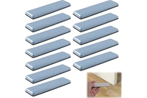 URHRHU 12 Pieces Teflon Furniture Sliders Self-Adhesive 70 x 19 mm Furniture Glides Rectangle PTFE Self Adhesive Furniture Moving Pads Self-Stick Furniture Sliders for Carpet Hard Wood Floor Furniture
