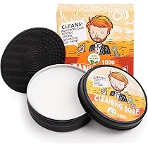 Nettoyant Pinceaux Acrylique et Aquarelle - 100% 100g Savon Végétal + Tapis de Nettoyage, Savon Naturel pour