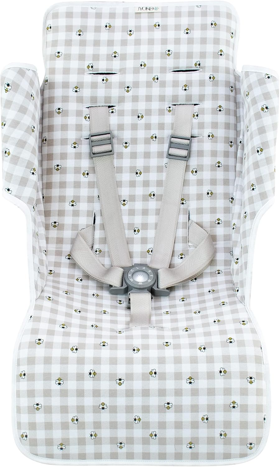 JYOKO KIDS Colchoneta para silla de paseo Compatible con Maclaren Quest, Techno, Triumph, XT, 100% Algodón (Picnic Vichy)