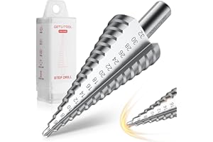 GETLITOOL Broca Escalonada de Acero HSS-6542 Acero de Gran Dureza Dámeter 4-32 mm para Metal，Plástico, Madera para Taladrar y Desbarbar