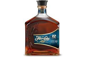 Flor de Caña 12 anni, Rum Scuro, Senza Zuccheri Aggiunti, Bottiglia da 700 ml