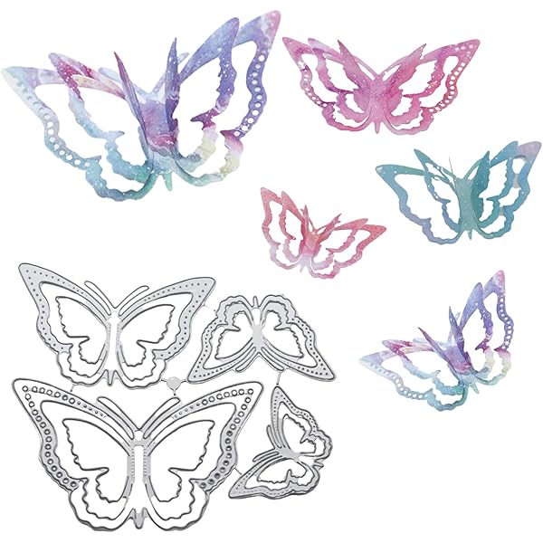 4 stuks Vogels Stansmessen, U-horizon Cutting Dies Stanssjablonen Metalen Stansmessen Snijden Matrijzen Embossing Stencils voor DIY Scrapbooking Fotoalbum Kaart Papier Decor
