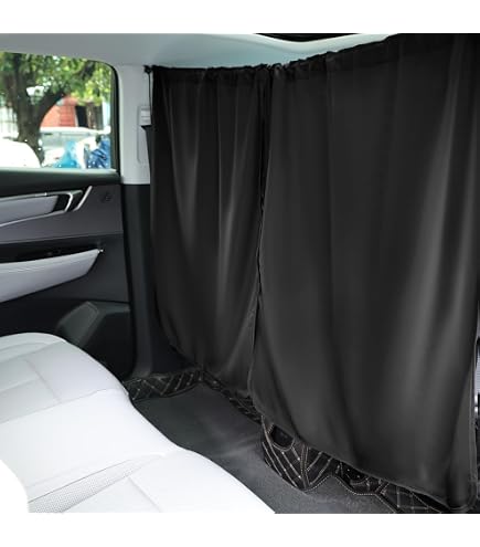 Rideaux De Séparation Et Pare-Soleil Pour Voiture 140x80 Cm - Amovibles, Intimité Et Ombrage