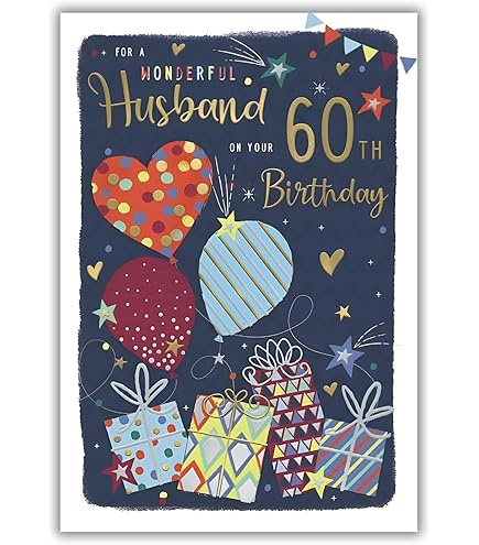 Jonny Javelin Male 60th Birthday Card - Happy Birthday Card Age 60 With
