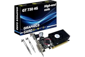 ZER-LON GT 730 Graphics Card, Computer Low Profile GPU, 4GB 128Bit GDDR3 PCIe x16, HDMI/VGA/DVI, DirectX 11, PhysX, OpenGL 3.1, Desktop Gaming Video Card, Support 2K (with Bracket)