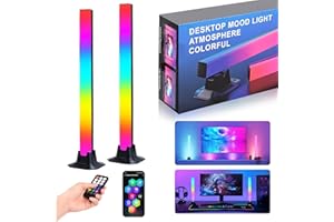 Euakee Lampe LED TV, Gaming Smart LED Lampe, RGB avec Effets D'éclairage Multiples, Light Bars avec Modes Scène et Modes Musique, Déco pour Jeu, Photos, PC, Télévision, Pièce (42CM180°)