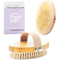 Körperbürste Aus Holz & Wildschweinborsten – Zur Trockenmassage, Lymphdrainage, Peeling