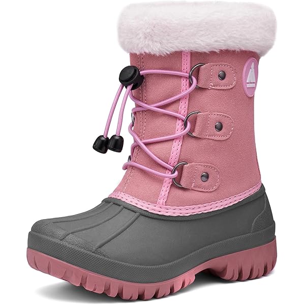 HOBIBEAR Sneeuwlaarzen voor kinderen, waterdicht, outdoor, warm, kunstbont, gevoerd, winterschoenen, zwart, 33 EU HOBIBEAR Sneeuwlaarzen voor kinderen, waterdicht, outdoor, warm, kunstbont, gevoerd, winterschoenen, zwart, 33 EU