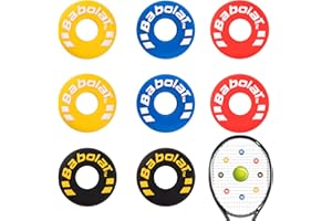 QH-Shop Amortisseur Raquette Tennis Amortisseur Raquette Silicone Lettre Colored Anti Vibration pour Joueurs Raquettes De Tennis Badminton Et Squash Raquette Tennis Enfants Adultes 8PCS