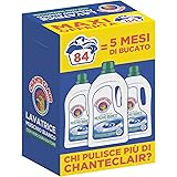 Chanteclair - Detersivo per Lavatrice, Profumo Muschio Bianco, Formula Concentrata, con Vero Sgrassatore - 3 Flaconi da 1260 