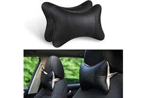 Katech 2 oreillers tour de cou pour auto appuie-tête respirant support de cou Coussin ergonomique coussin de nuque confortable de voiture Oreiller de voyage