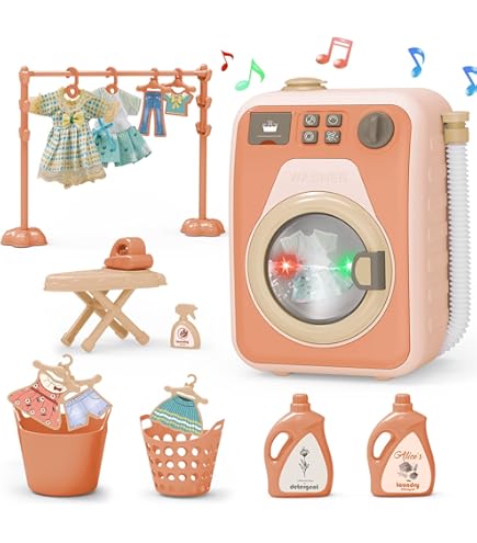 Bimby Giocattolo Howa Lavatrice In Legno Per Bambini Con
