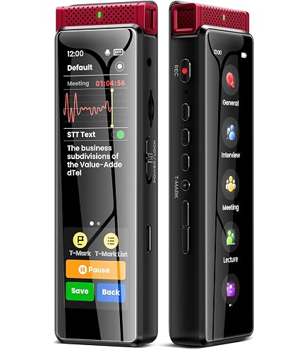 AI Voice Recorder, Notta Memo Digital Voice Recorder w/Case, AI