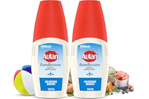 Autan Family Care Vapo Spray Antizanzare, Repellente Zanzare, Dermatologicamente Testato, Protezione Efficace Per Tutta la Famiglia fino a 4 ore, 2 Confezioni da 100ml