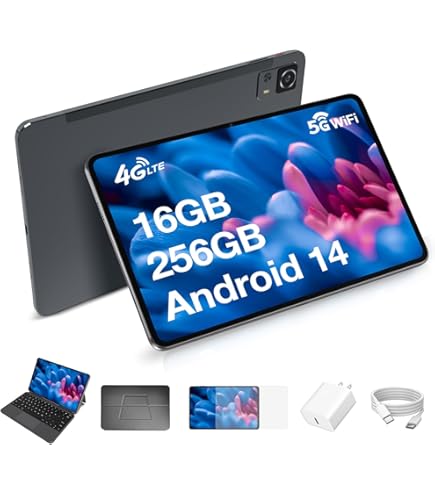 TABWEE T20 Tablet with Keyboard - Android 15, 24GB RAM +