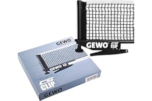 GEWO Clip de Malla CS Red de Ping Pong, Adultos Unisex, Negro, ITTF-Standard