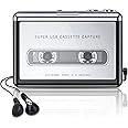 Tobo Cassette Player, Cassette stereo Recording Tape to MP3 Converter, Via USB Portable Cassette Tape Converter Captures MP3 Audio Music, Tape Cassette Compatible with Mac PC Laptop TD-148CA.