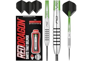 RED DRAGON Featherlite 10g, 12g, 14g, 15g, 16g, 17g, 18g or 19g Tungsten Darts Set with Flights and Stems