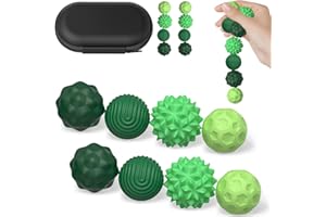 SZHHRXI Magnetische Sensorik Bälle,Anti-Stress Spielzeug aus Silikon,Tragbares Motorikspielzeug mit Multi-Textur, Fidget-Bälle Magnetspiel, Tisch-Magnetspiel für Familien & Partys (Grün)