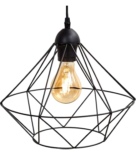 Metall Pendelleuchte Schwarz – Symmetrisches Design, E27, Für Küche, Esszimmer Oder Loft