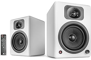 wavemaster TWO NEO soft white – Regallautsprecher-System (60 Watt) mit Bluetooth-Streaming, digitalen Anschlüssen und IR-Fernbedienung Aktiv-Boxen Nutzung für TV/Tablet/Smartphone, mattweiß (66366)