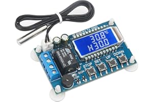 ZHITING Electronic Thermostat Controller Board DC 6-30 V Digital Temperature Regler Thermo Temperaturschalter mit wasserdichter Sensor Sonde