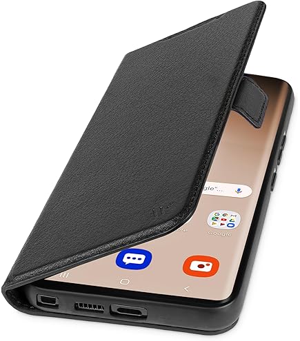 SHIELDON Hülle für Galaxy S25 Plus 5G 6,7, Echtleder Klapphülle Magnetisch Cover Case