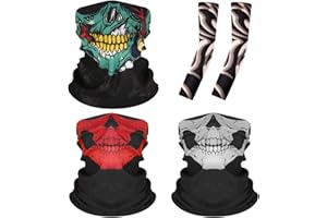 LSYYSL 3 szt. Wiatroszczelna bandana, 2 tylko rękawy, bezszwowa oddychająca maska na szyję, sportowa i motocyklowa unisex
