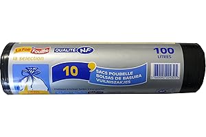 dart france 10 Sacs Poubelle NF 28 Microns 100 L - Lot de 3