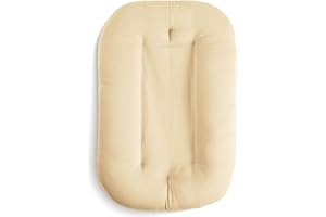 snuggle me Baby Nest (0-9 Months) - Premium Newborn Baby Nest Organic Cotton with Fibre Filling, Unpadded Centre that Imitates Hugs, 100% Machine Washable, Includes Travel Bag (Honey)