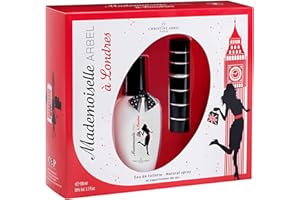 Christine Arbel Paris Coffret Mademoiselle Arbel à Londres Eau de Toilette Femme avec 1 Vaporisateur de Sac Parfum fabriqué en France